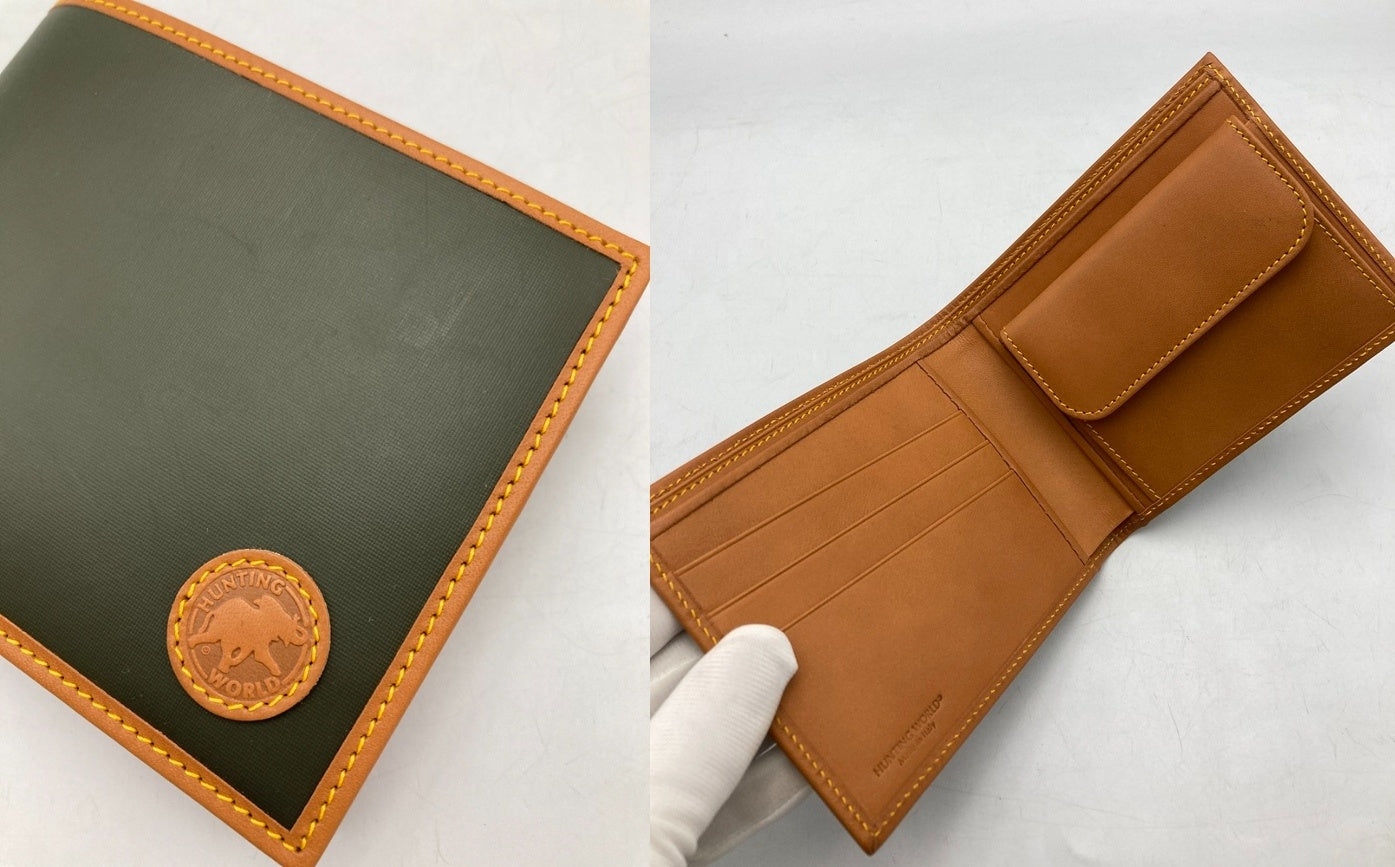 HUNTING WORLD ハンティングワールド バチュークロス 2つ折り財布 中古 D4