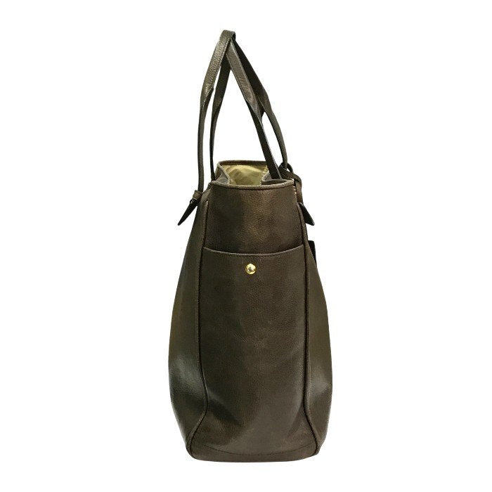 LOEWE ロエベ ヘリテージ トートバッグ レディース レザー ロゴ型押し 大型 ダークブラウン 中古 T1