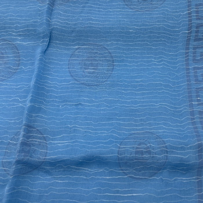 GIANNI VERSACE ジャンニ ヴェルサーチ ストール シルク ブルー レディース 小物 総柄 中古 W４