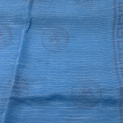 GIANNI VERSACE ジャンニ ヴェルサーチ ストール シルク ブルー レディース 小物 総柄 中古 W４