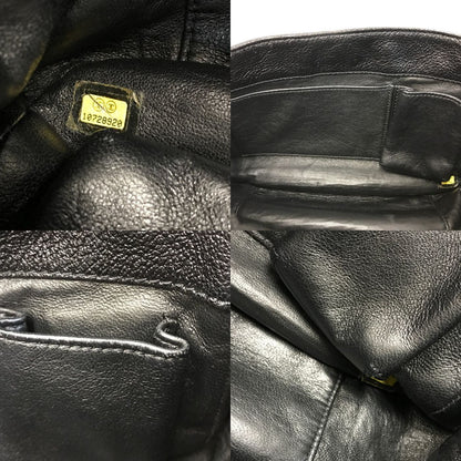 CHANEL シャネル ラグジュアリーライン ショルダーバッグ レディース レザー チェーンショルダー ココマーク シルバー金具 ブラック 中古 T1