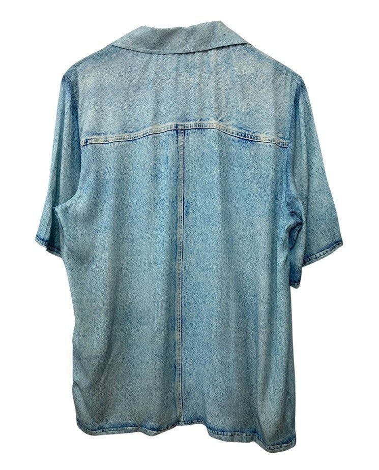 DIESEL ディーゼル 転写プリント 半袖シャツ レーヨン サイズ46 メンズ 中古 D4