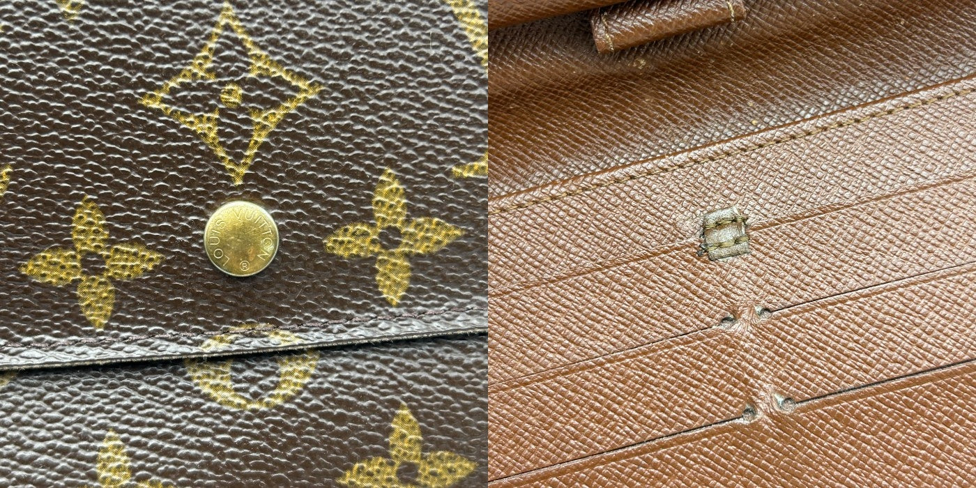 LOUIS VUITTON ルイヴィトン モノグラム ポルトトレゾール・インターナショナル 長財布 M61215 財布 ブランド メンズ レディース ブラウン 中古 W４