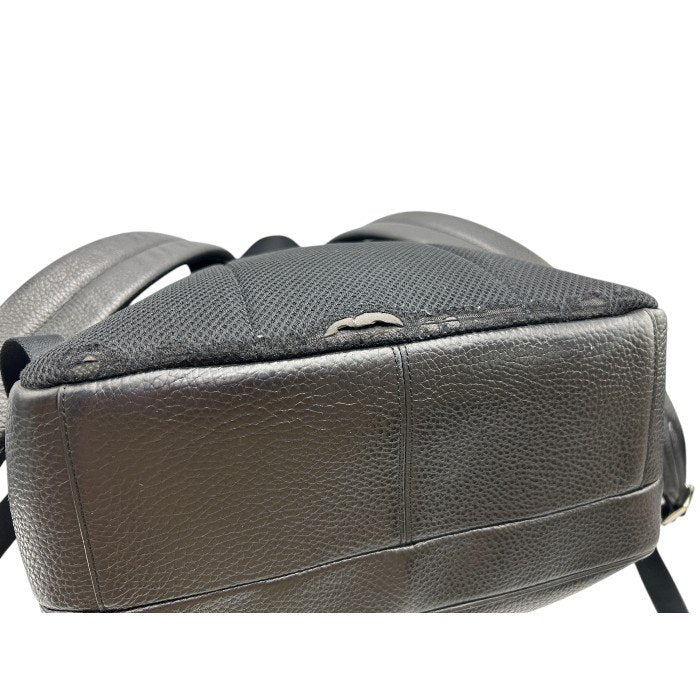 COACH コーチ ハミルトン ぺブルレザー バックパック F72082 リュックサック メンズ 通勤 A4 本革 ブラック 中古 W４