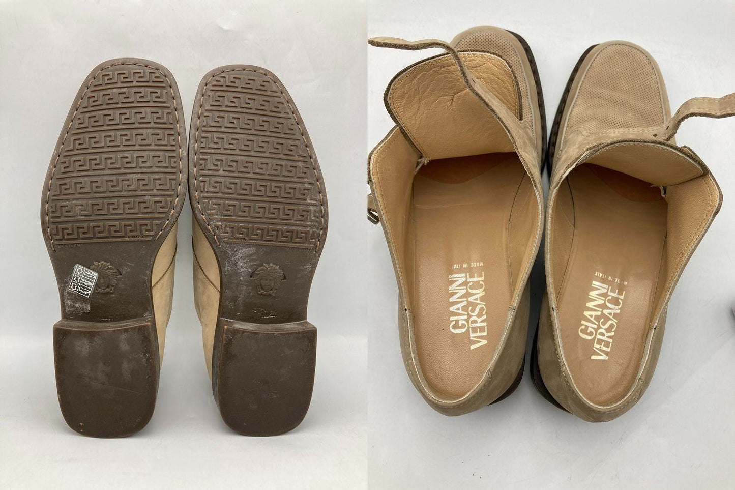 GIANNI VERSACE ヴェルサーチェ モンクストラップ シューズ サイズ 7 1/2 中古 D4