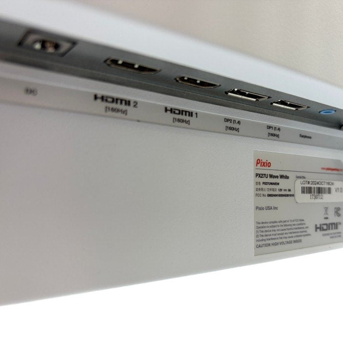 Pixio PX27U Wave White ゲーミングモニター 27インチ 160Hz 4K Fast IPS ホワイト 白 スピーカー内蔵 PX27UWAVEW ピクシオ モニター パソコン ゲーム 中古 W1