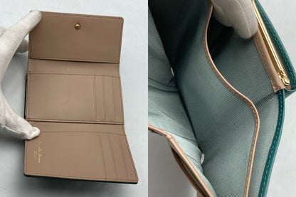 Samantha Thavasa Petit Choice サマンサタバサ プチチョイス バイカラー フロントベルト 口金折財布 中古 D4