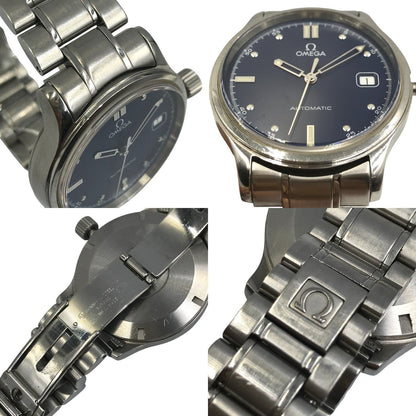 OMEGA オメガ クラシックデイト 腕時計 メンズ 自動巻き オートマティック アナログ SS デイト シルバー/ネイビー 中古 T1