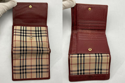 BURBERRY バーバリー チェック柄 Wホック 2つ折り財布 中古 D4