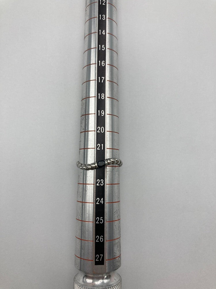 Pt900 青石0.21ct デザインリング 22号 中古 D4