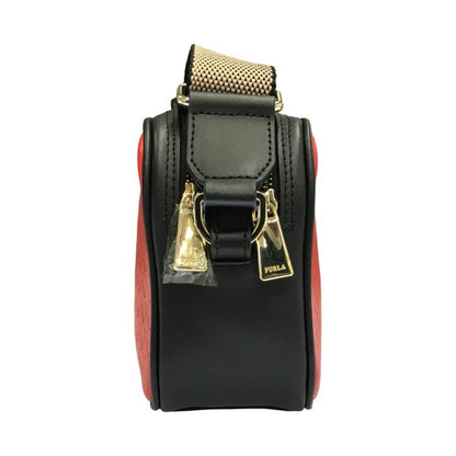 FURLA フルラ LILLI クロスボディ カメラバッグ レディース LILLI ショルダーバッグ 斜め掛け 2コンパートメント バイカラー レッド/ブラック EBJ8LIL 中古 T1