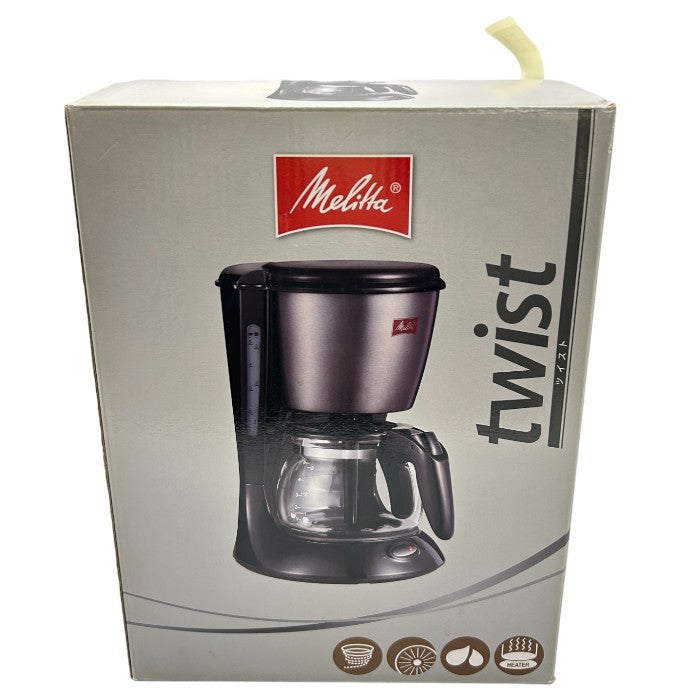 メリタ Melitta フィルターペーパー式 コーヒーメーカー 700ml ツイスト ジェットブラック 5杯用 SCG58-3B 家電 コーヒー 家庭用 中古 W４