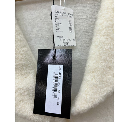未使用品 Blumarine ブルマリン スワロフスキーボタン カーディガン WD0233303 IT38 レディース かわいい おしゃれ ホワイト 冬 秋 中古 W４