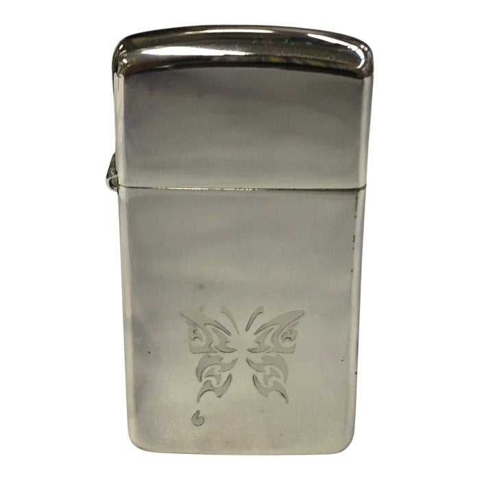 Zippo ジッポー オイルライター スリムタイプ バタフライ 蝶々 Tribal Butterfly USA製 中古 T1