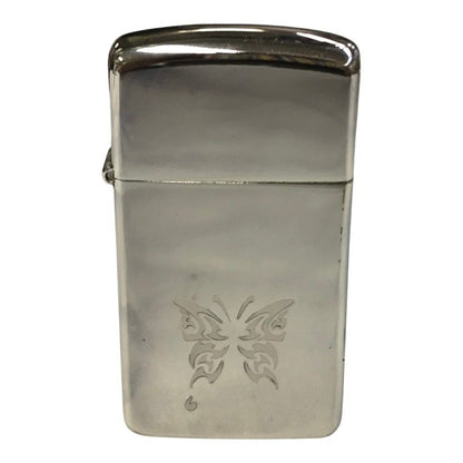 Zippo ジッポー オイルライター スリムタイプ バタフライ 蝶々 Tribal Butterfly USA製 中古 T1