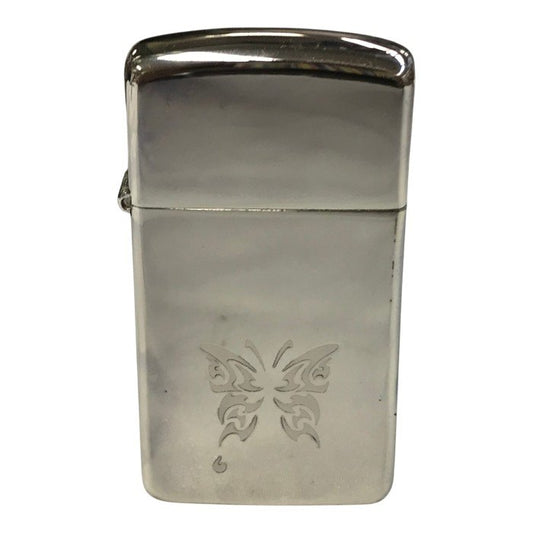 Zippo ジッポー オイルライター スリムタイプ バタフライ 蝶々 Tribal Butterfly USA製 中古 T1