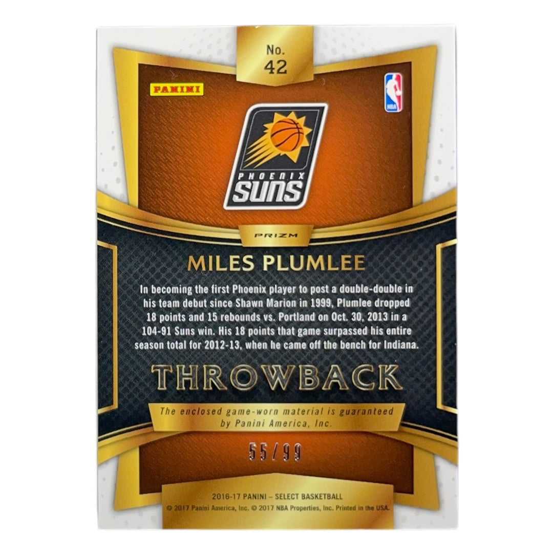 PANINI NBAカード SELECT PRIZM MILES PLUMLEE PHOENIX SUNS /99 #42 中古 IT2