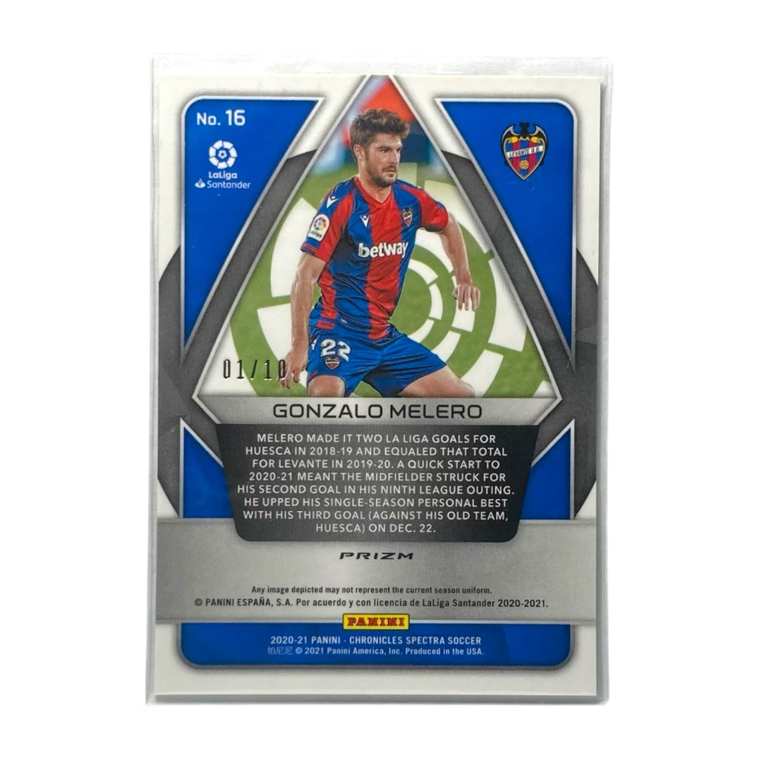 PANINI サッカーカード CHRONICLES SPECTRA PRIZM GONZALO MELERO LEVANTE /10 #16 中古 IT2