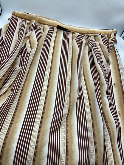 monzini COLLECTION 総柄 ストライプ 長袖シャツ アメリカ製 サイズXL 中古 D4