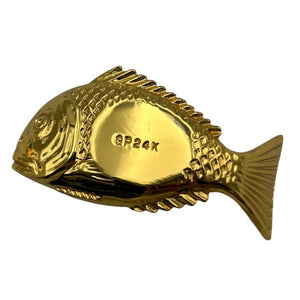 鯛 箸置き GP24K 縁起物 文鎮 ペン置き 置物 和食器 和小物 魚 中古 W４