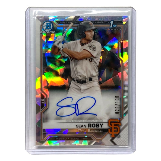 TOPPS MLBカード BOWMAN CHROME SEAN ROBY GIANTS 025/100 #CPA-SRO 中古 IT2