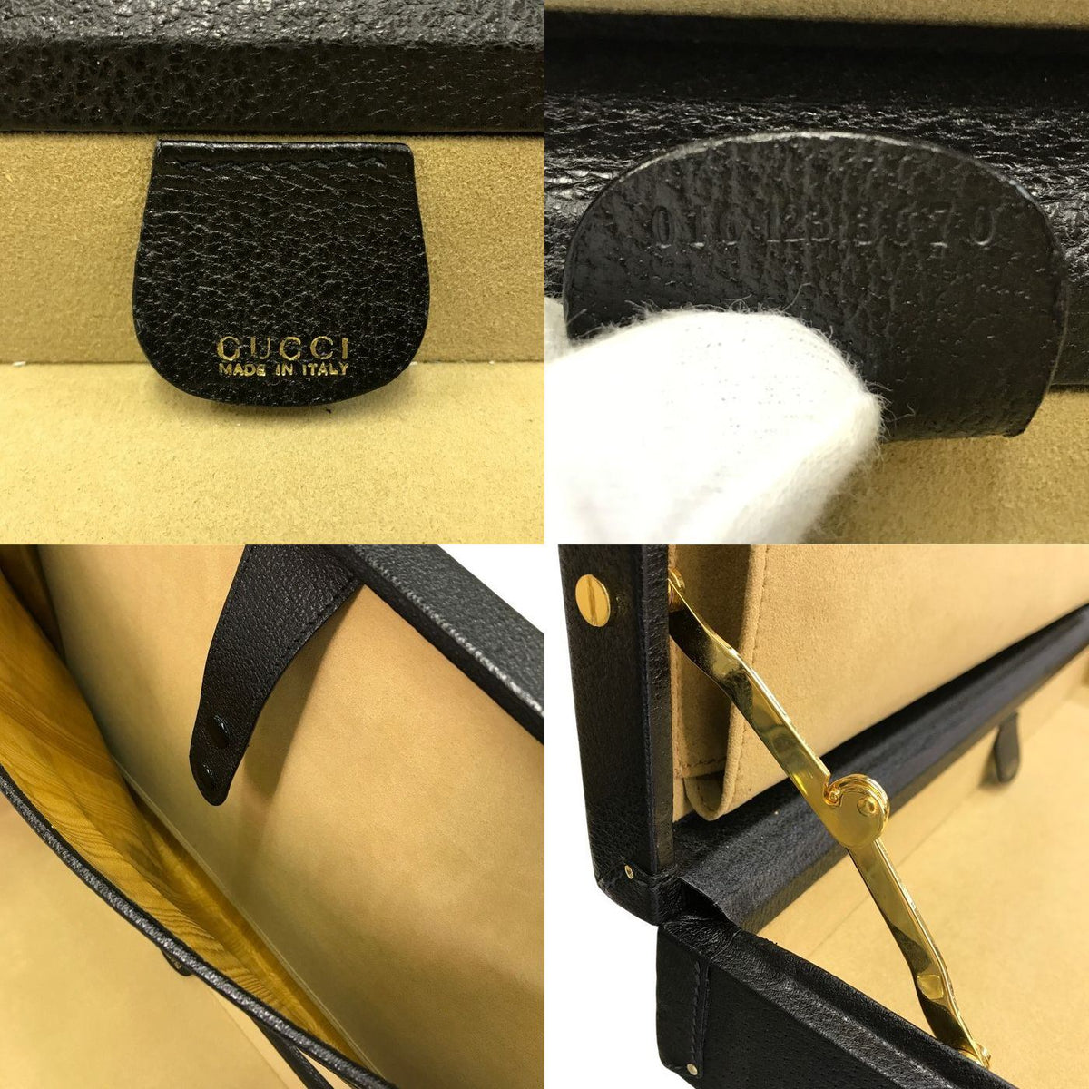 GUCCI グッチ アタッシュケース メンズ レザー ヴィンテージ オールド アタッシェケース ビジネスバッグ ナンバーロック ブラック 016.123.3670 中古 T1