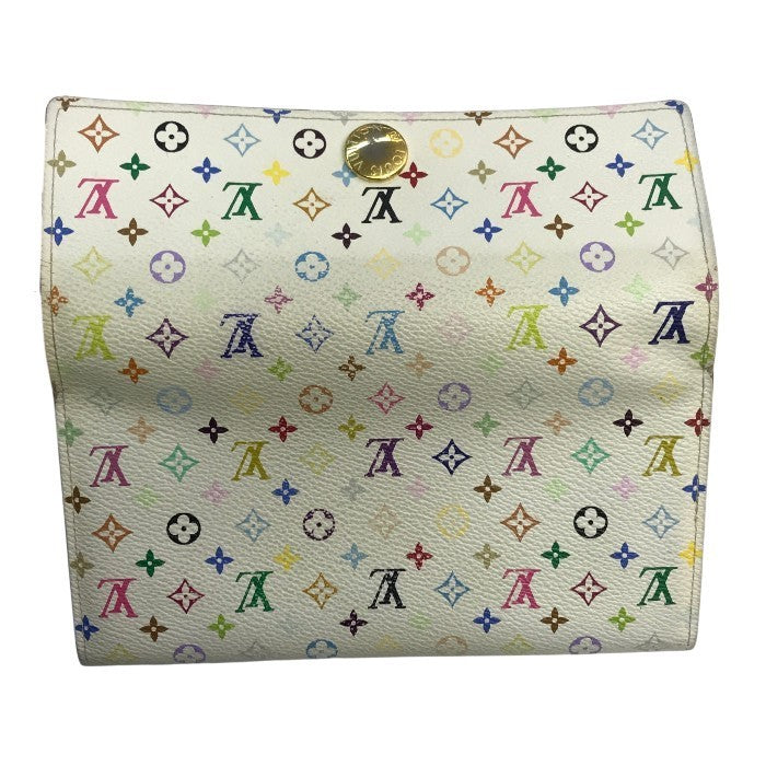 LOUIS VUITTON ルイヴィトン ポルトフォイユサラ モノグラム マルチカラー 長財布 レディース 二つ折り 旧型 ブロン/ホワイト M93744 中古 T1