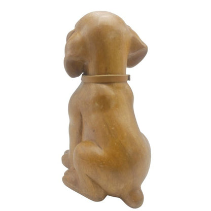TOMIYA 木彫り 犬のオブジェ 中古 H4