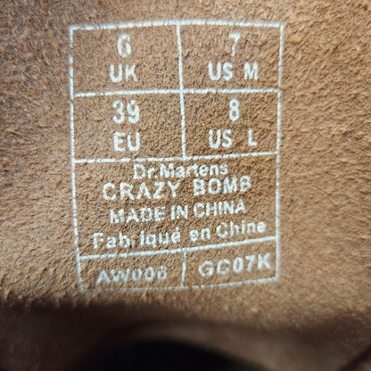 Dr.Martens ドクターマーチン Crazy Bomb ブーツ レディース レザー 10ホール ダブルソール 厚底 レースアップ チェリーレッド UK6(25cm) 中古 T1