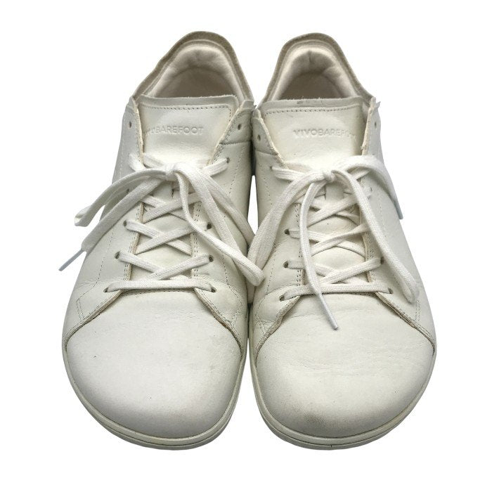 VIVOBAREFOOT GEO COURT III スニーカー メンズ ローカット ソフトレザー ジオコート ホワイト EU43サイズ 中古 T1