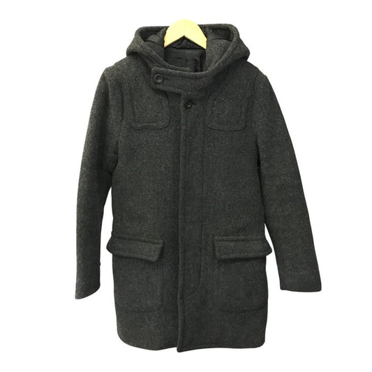 EMPORIO ARMANI エンポリオアルマーニ コート メンズ ミドル丈 ウール フード チャコールグレー Mサイズ 中古 T1