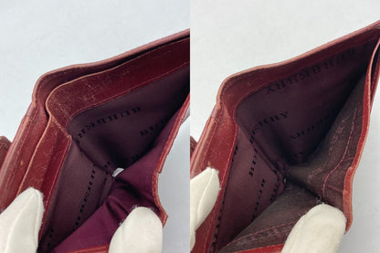 BURBERRY バーバリー チェック柄 Wホック 2つ折り財布 中古 D4