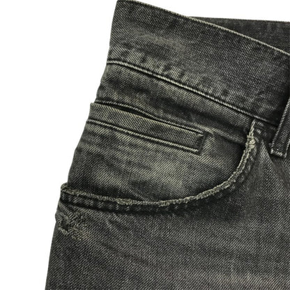 DOLCE&GABBANA ドルチェ&ガッバーナ デニムパンツ メンズ ダメージ加工 ジーンズ ブラックデニム 50サイズ G374LP G8G92 中古 T1