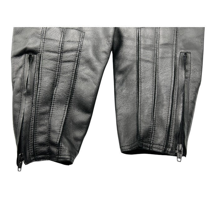 RAVINE ラヴィーン ライダースパンツ M メンズ 牛革 レザー バイク 膝あて プロテクター 中古 W４