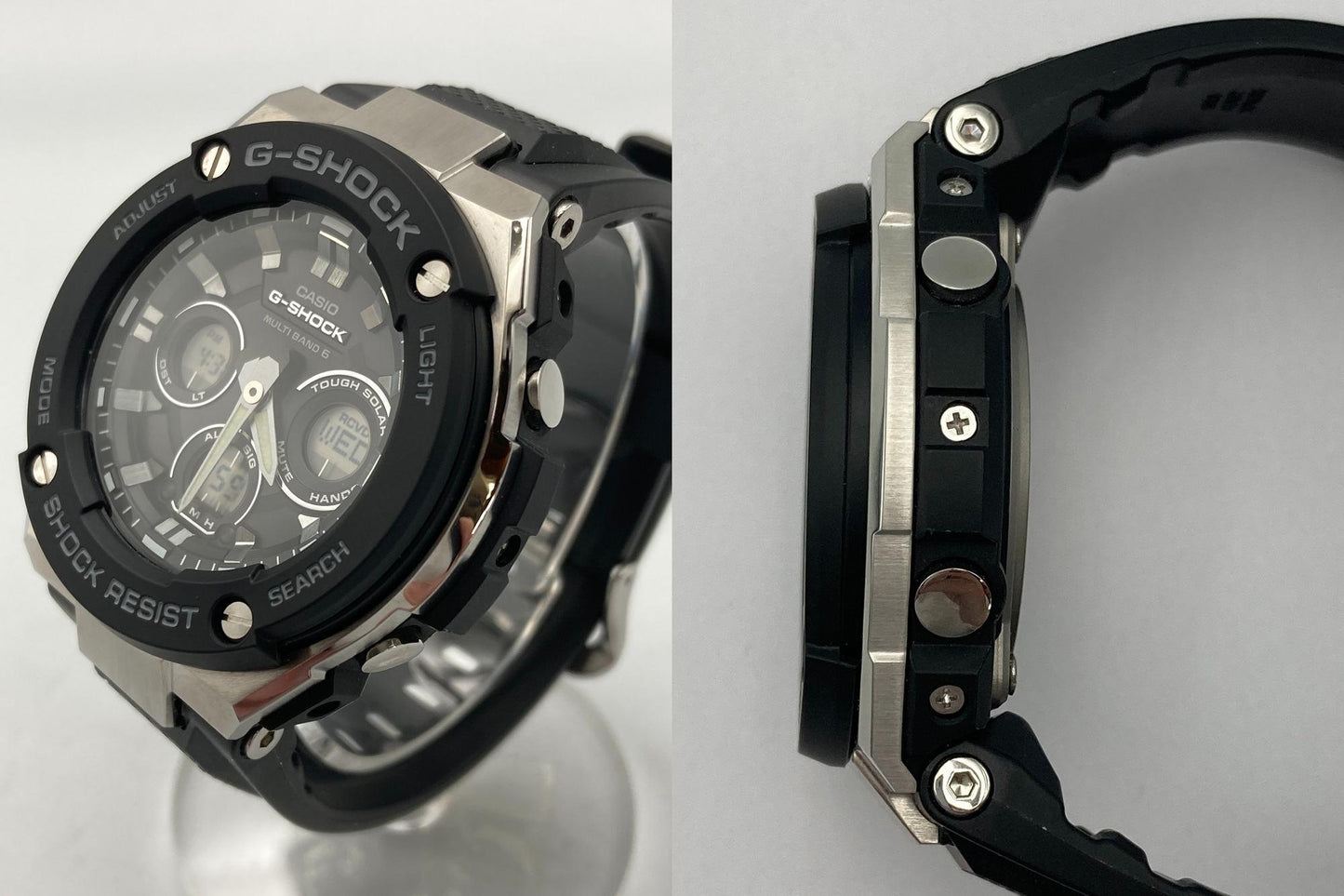 CASIO G-SHOCK(ジーショック) G-STEEL(Gスチール)  電波ソーラー 腕時計 GST-W300-1AJF 中古 D4