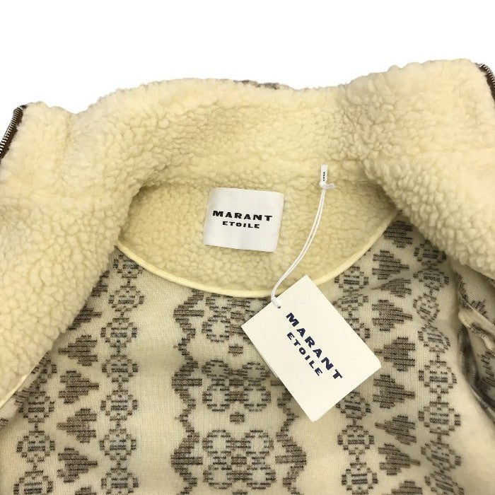 ISABEL MARANT ETOILE イザベルマラン MACKENSY ジャケット レディース コート フリース ボア ジップアップ ベージュ/ブラウン 36サイズ MA0092FB-B3C03E 中古 T1