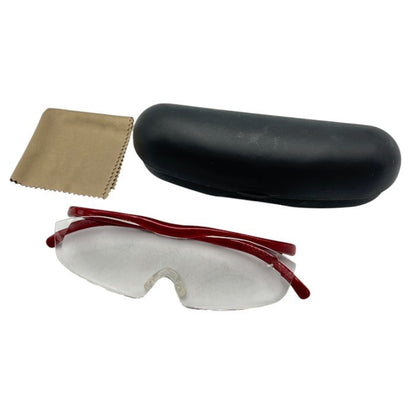 Hazuki ハズキルーペ ラージ 1.6倍 クリアレンズ レッド 拡大鏡 文字見やすい 中古 W４