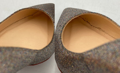 Christian Louboutin クリスチャンルブタン ピガール 85 グリッター ミニ パンプス サイズ35.5 レディース 中古 D4