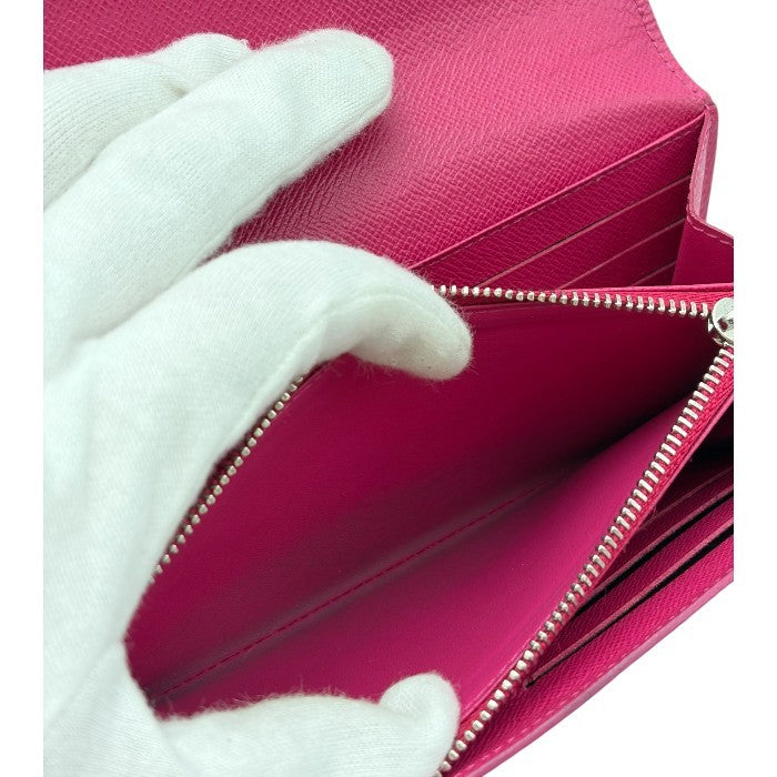 LOUIS VUITTON ルイヴィトン エピ ポルトフォイユ サラ 長財布 M64322 ノワール ピンク ブラック ブランド レディース 中古 W４