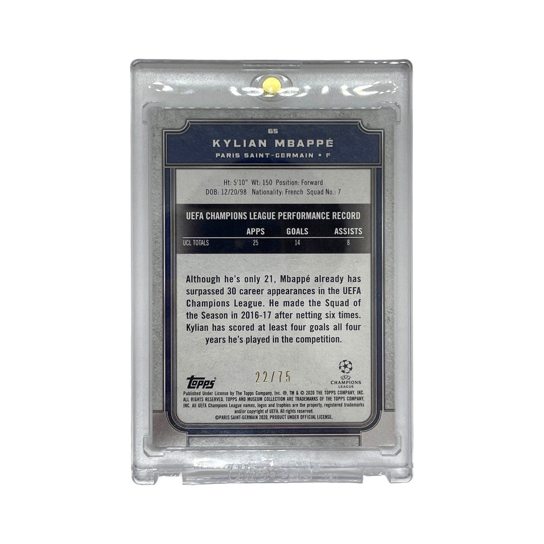 TOPPS サッカーカード MUSEUM COLLECTION KYLIAN MBAPPE PARIS SAINT GERMAIN 22/75 #65 中古 IT1