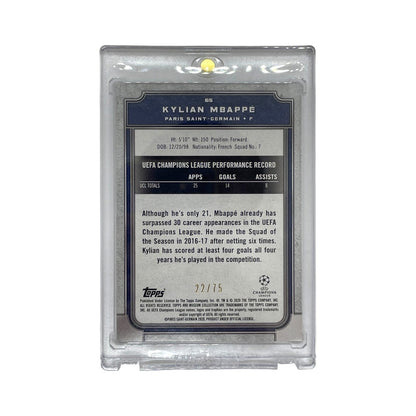 TOPPS サッカーカード MUSEUM COLLECTION KYLIAN MBAPPE PARIS SAINT GERMAIN 22/75 #65 中古 IT1