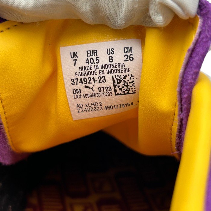 PUMA プーマ スウェード VTG PURPLE POPFR スニーカー 374921-23 26cm 靴 シューズ パープル メンズ 中古 W４