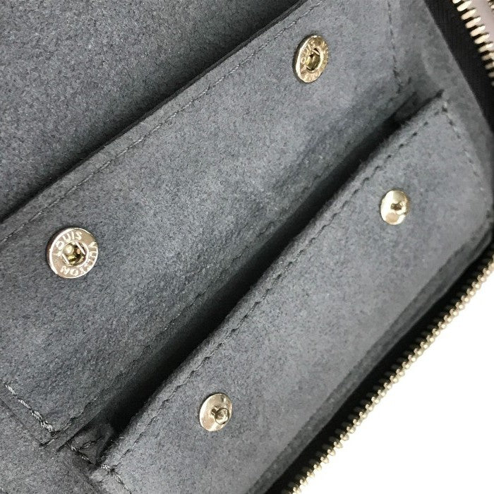 LOUIS VUITTON ルイヴィトン タイガ エテュイ 5 クラヴァット ネクタイケース メンズ ビジネス 出張 旅行 ブラック M30302 中古 T1