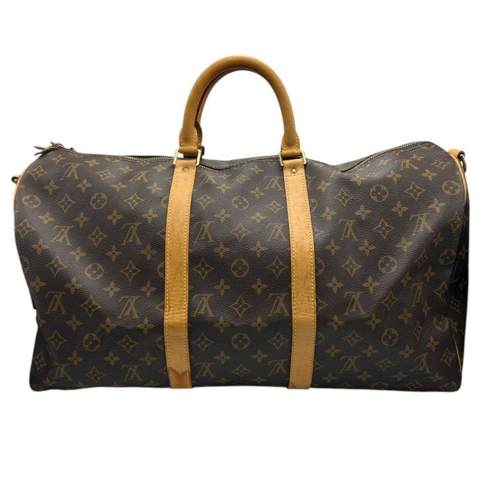 LOUIS VUITTON ルイヴィトン モノグラム キーポル バンドリエール 50 ボストンバッグ M41416 鞄 旅行 ブランド 鍵付 大きい ショルダー 中古 W４