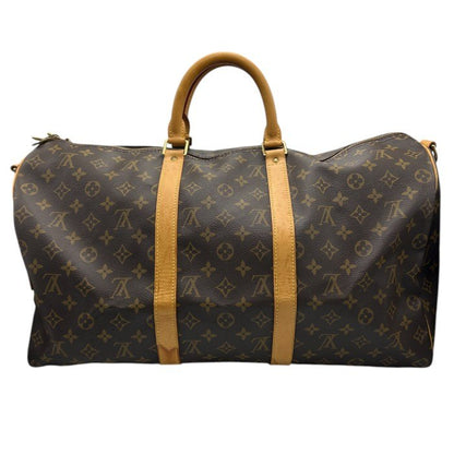 LOUIS VUITTON ルイヴィトン モノグラム キーポル バンドリエール 50 ボストンバッグ M41416 鞄 旅行 ブランド 鍵付 大きい ショルダー 中古 W４