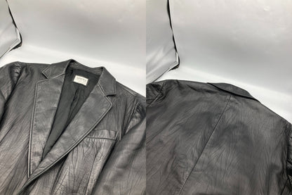 ARMANI COLLEZIONI アルマーニ コレッツォーニ レザー テーラードジャケット サイズ50 中古 D4