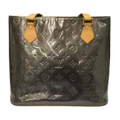 LOUIS VUITTON ルイヴィトン ヴェルニ ヒューストン トートバッグ レディース ハンドバッグ エナメル グレー 中古 T1