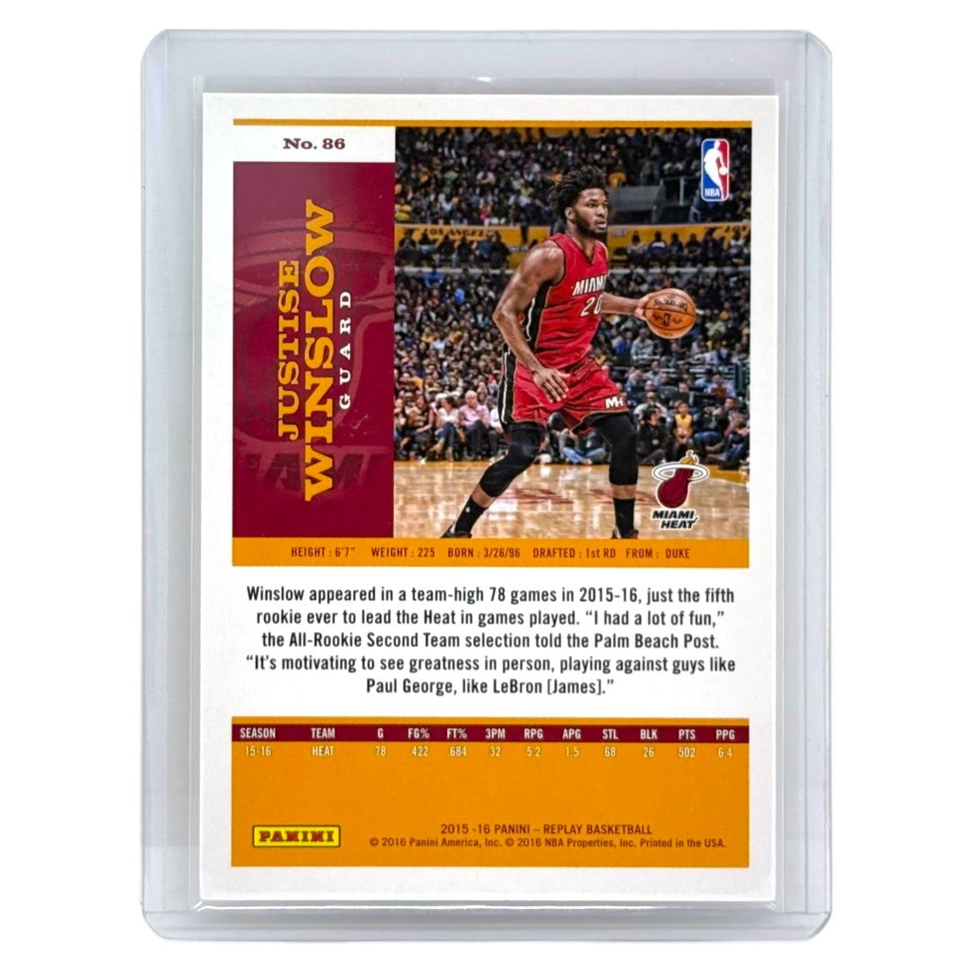 PANINI NBAカード REPLAY JUSTISE WINSLOW MIAMI HEAT /25 #86 中古 IT1