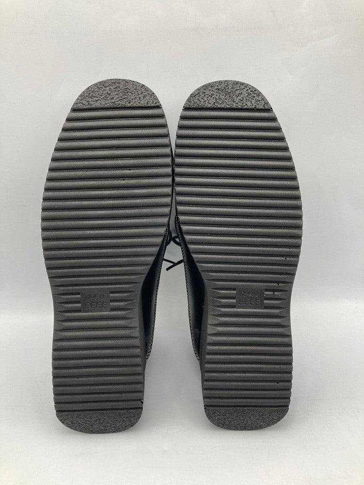 PIERRE RICCI ピエールリッチ 山羊革 4E 軽量 エアウォーキングシューズ ブラック サイズ24.0cm 中古 D4