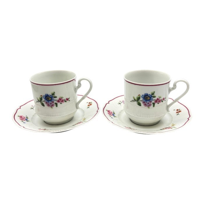 Rimoges Haviland リモージュ アビランド カップ&ソーサー 花柄 2客 セット 洋食器 ブランド 希少 ティー コーヒー 中古 W1